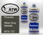 Preview: Porsche, Atlas Gray Metallic, M7X / E7: 400ml Sprühdose + 400ml Klarlack - Set, von ATW Autoteile West.